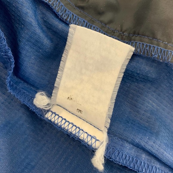 COLUMBIA Vintage Blue Gray Packable Full Zip‎ Windbreaker Jacket Large Mens VTG - Picture 10 of 14